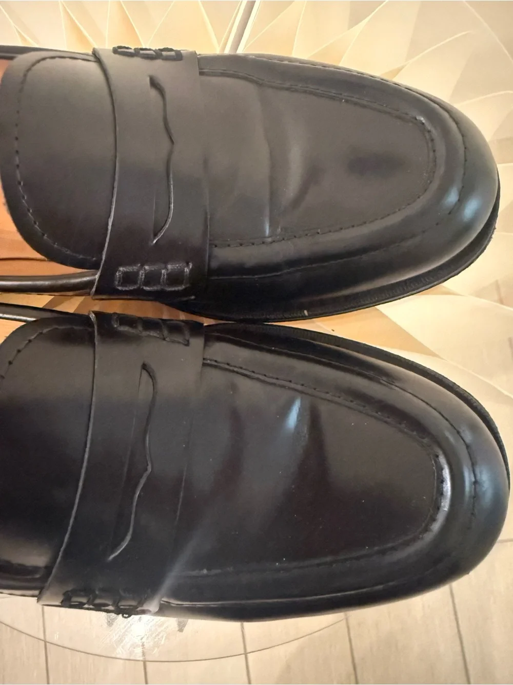 Banana Republic Black Leather Women's Penny Loafers
